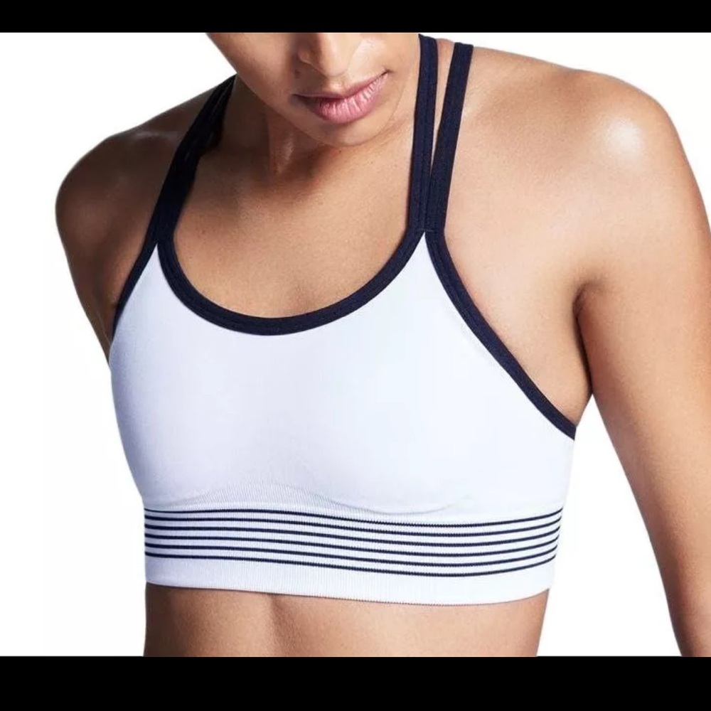 LNDR feather weight sports bra white NWT